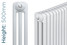 MS-MSWW-B-3-0500-TH - MHS Multisec 3 Column Horizontal Radiator H500mm x W162mm White MS-MSWW-B-3-0500-TH - MHS Multisec 3 Column Horizontal Radiator H500mm x W162mm White
